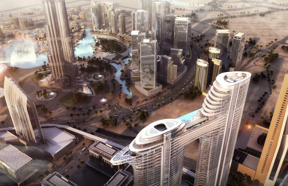 Hotel Address Sky View, Downtown Dubaï Extérieur photo The proposed complex